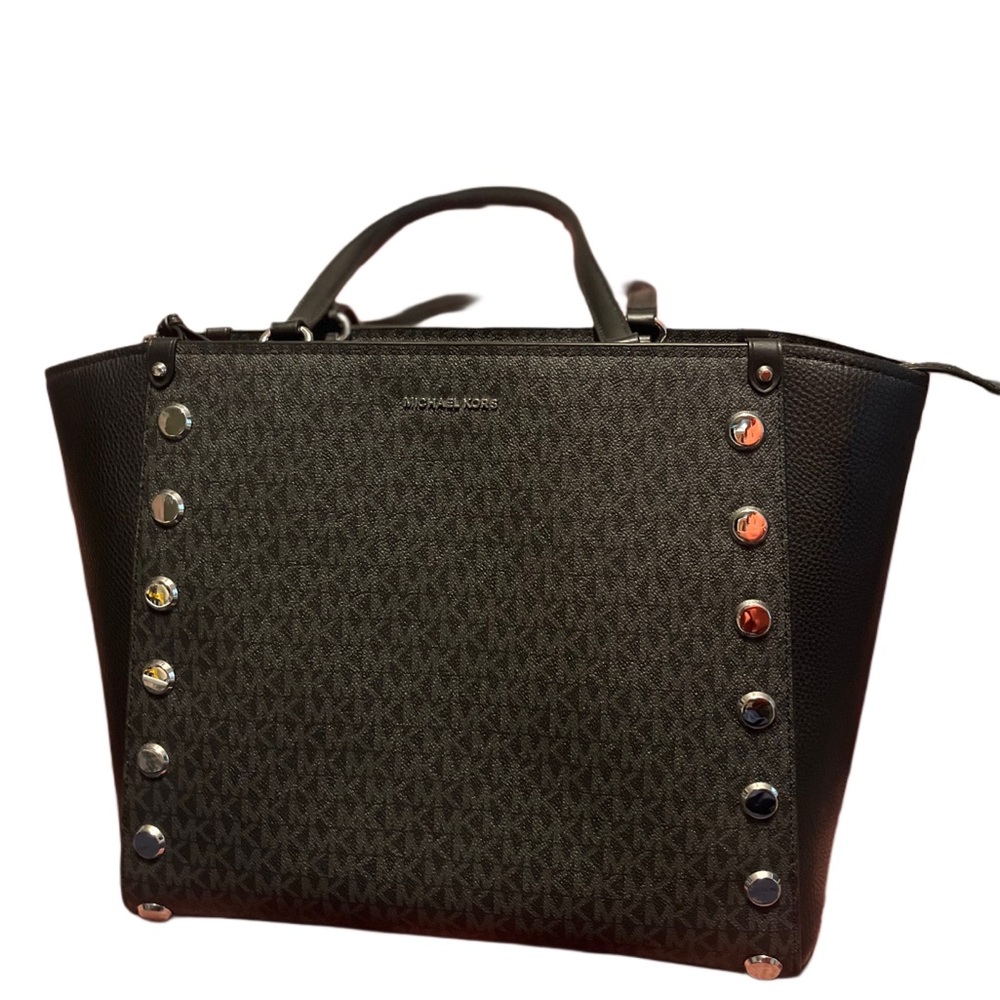Michael Kors Black Tote with Silver Studs